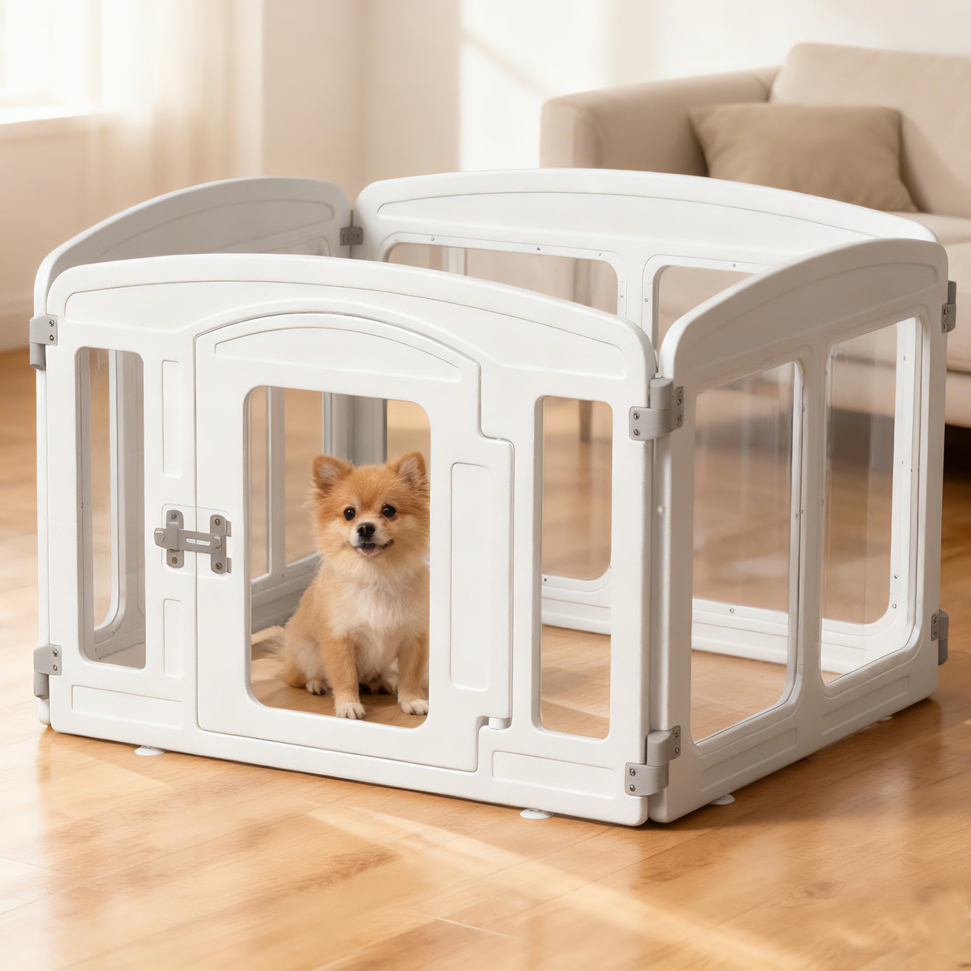 Amazon.com: Lonkix Clear Puppy Playpen Indoor - Ideal for Small